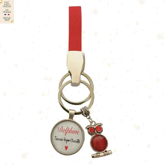 Porte-clés Personnalisable Simili Cuir - Cadeau pour femme ou homme - Fabrication Française