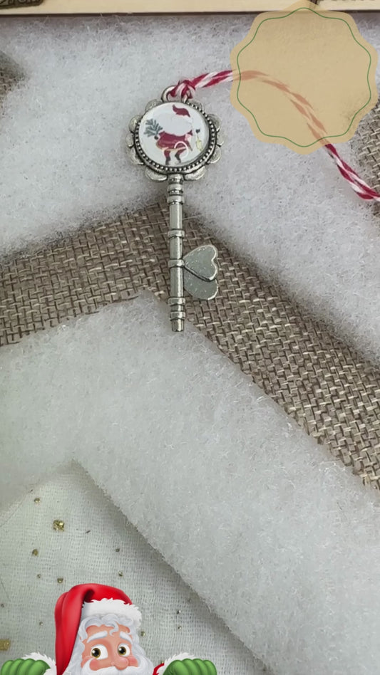 Clé Magique du Père Noël - Cadeau de Noël livré à temps - Accessoire tendance Noël - Fait main en France