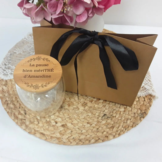 Tasse verre double paroi - Gravure personnalisée - Atelier Français