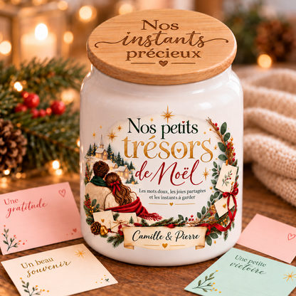 Pot à messages de Noël personnalisé Couple – photo principale