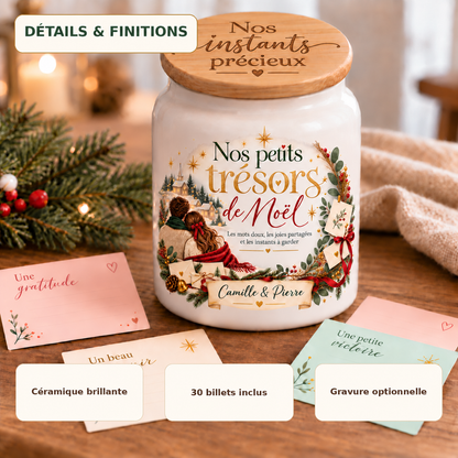 Pot à messages de Noël Couple – détails et finitions