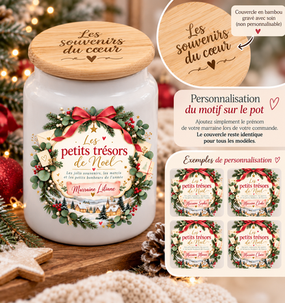 Pot à messages de Noël Marraine – personnalisation