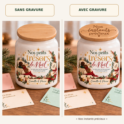 Pot à messages de Noël Couple – option gravure