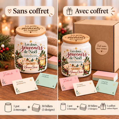 Pot à messages de Noël Nounou – option coffret kraft