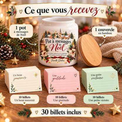 Pot à messages de Noël Famille – contenu du pack