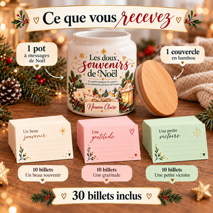 Pot à messages de Noël Nounou – contenu du pack