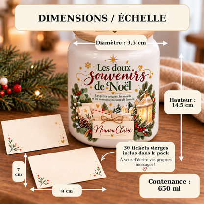 Pot à messages de Noël Nounou – dimensions
