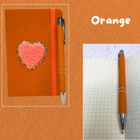 Carnet de notes personnalisé avec Stylo inclus - Personnalisé en France - Initiales et Motifs décoratifs - Couverture rigide imitation cuir