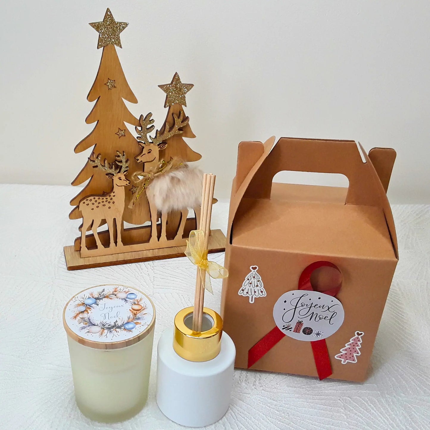 Coffret Bougie & Diffuseur – Cadeau Noël cocooning parfumé