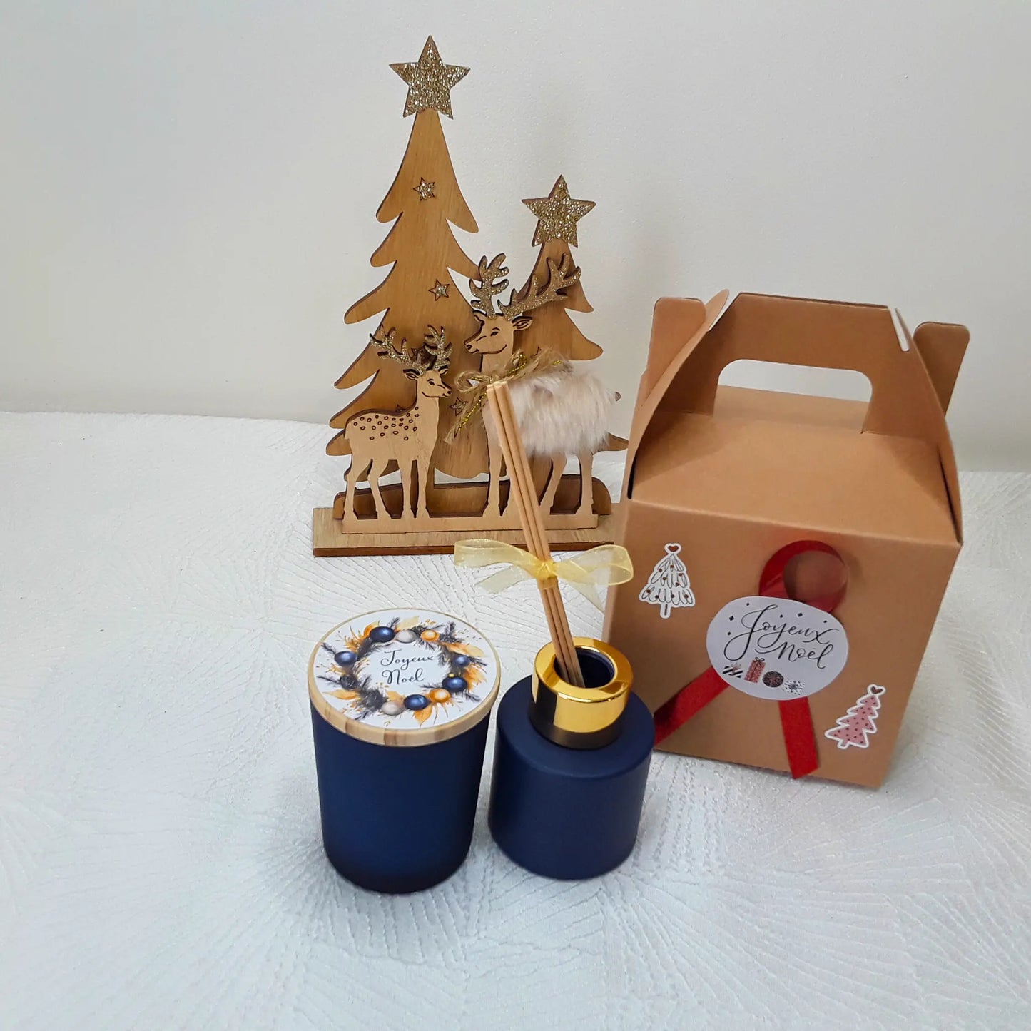 Coffret Bougie & Diffuseur – Cadeau Noël cocooning parfumé