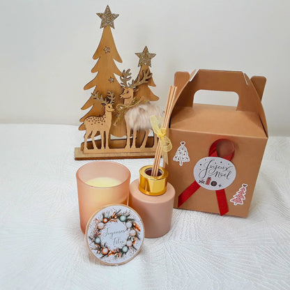 Coffret Bougie & Diffuseur – Cadeau Noël cocooning parfumé