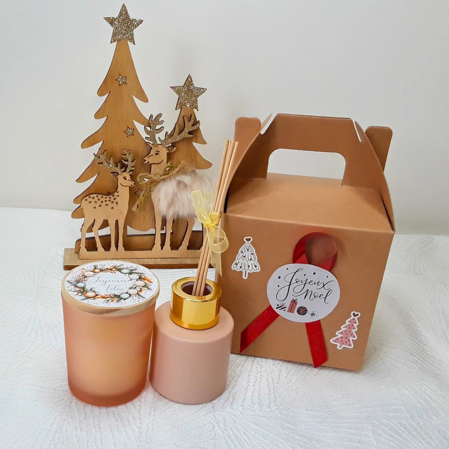 Coffret Bougie & Diffuseur – Cadeau Noël cocooning parfumé