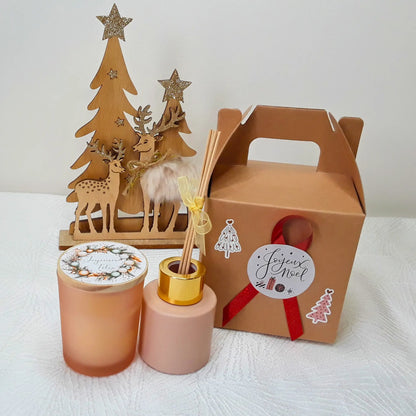 Coffret Bougie & Diffuseur – Cadeau Noël cocooning parfumé