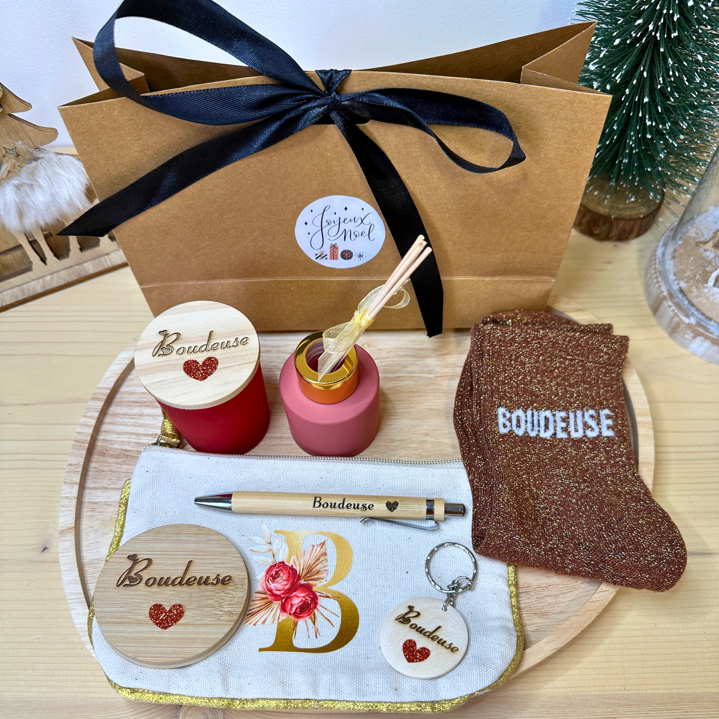 Box Cadeau Chaussette à Paillettes – Personnalité & Caractère – Coffret Personnalisé Femme