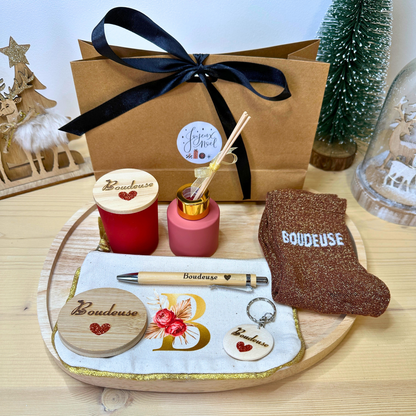 Box Cadeau Chaussette à Paillettes – Personnalité & Caractère – Coffret Personnalisé Femme