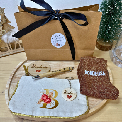 Box Cadeau Chaussette à Paillettes – Personnalité & Caractère – Coffret Personnalisé Femme