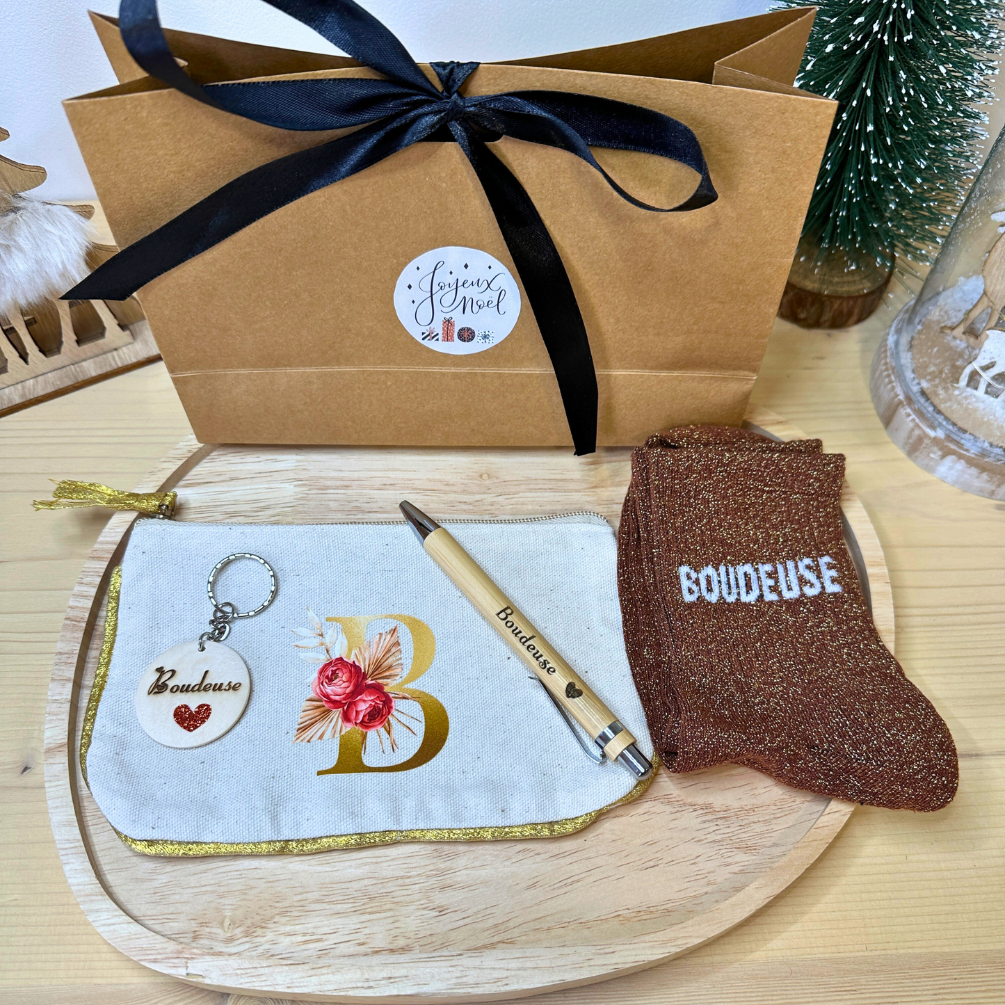 Box Cadeau Chaussette à Paillettes – Personnalité & Caractère – Coffret Personnalisé Femme