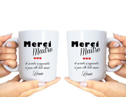 Mug Cadeau Nounou Personnalisé en France – Merci Maîtresse, ATSEM, Aesh – Livraison rapide