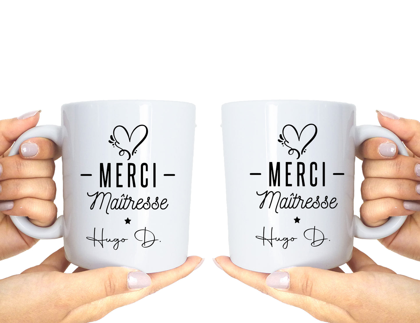 Mug personnalisé - Cadeau pour ATSEM, Maîtresse, AESH, Nounou - Tasse céramique made in France