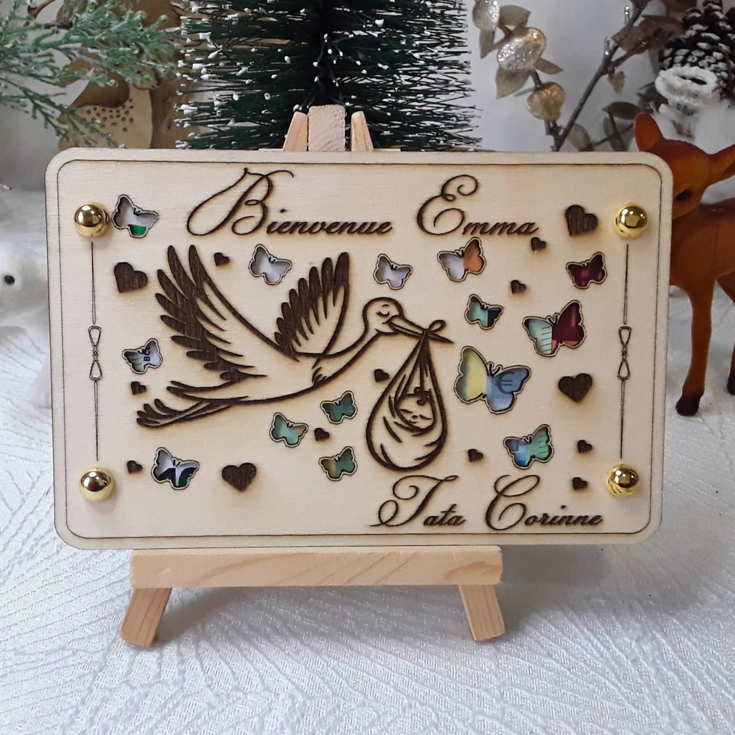 Carte cadeau bois personnalisée – Gravure laser artisanale unique - Idée Noël #4