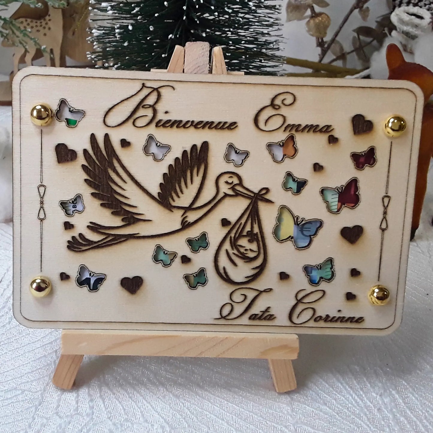 Carte cadeau bois personnalisée – Gravure laser artisanale unique - Idée Noël #4