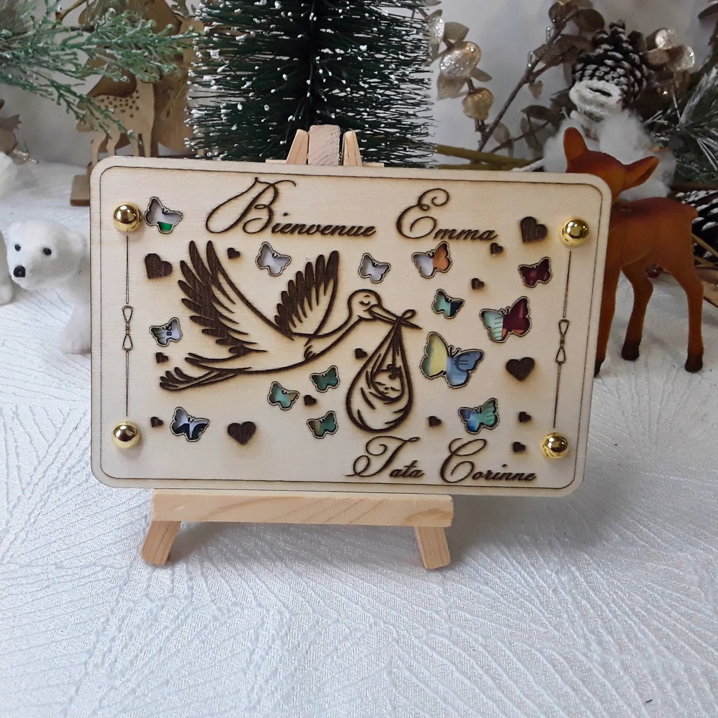 Carte cadeau bois personnalisée – Gravure laser artisanale unique - Idée Noël #4