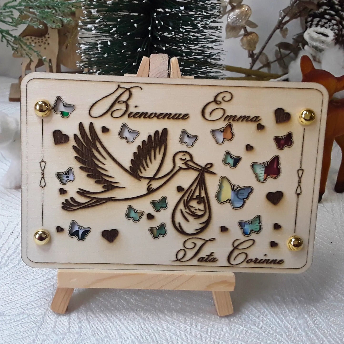 Carte cadeau bois personnalisée – Gravure laser artisanale unique - Idée Noël #4