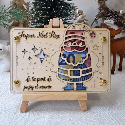 Carte cadeau bois personnalisée – Gravure laser artisanale unique - Idée Noël #4