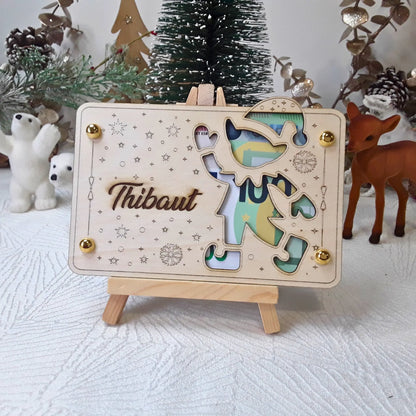 Carte cadeau bois personnalisée – Gravure laser artisanale unique - Idée Noël #4