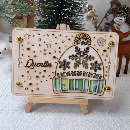 Carte cadeau bois personnalisée – Gravure laser artisanale unique - Idée Noël #4