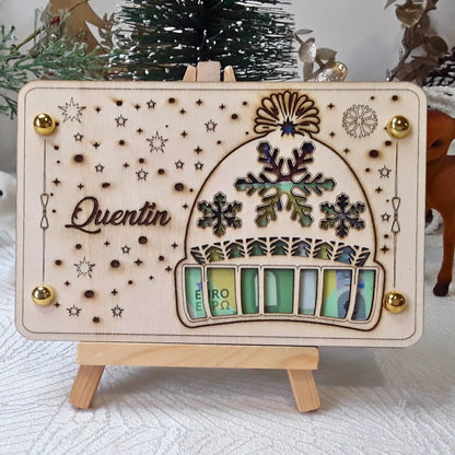 Carte cadeau bois personnalisée – Gravure laser artisanale unique - Idée Noël #4