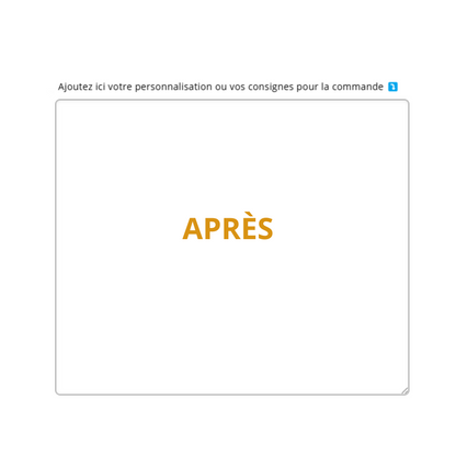 Écrivez vos détails personnalisés dans une case extensible.