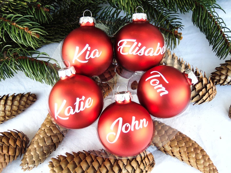 Boule de Noël Personnalisée - Première Boule de Noël pour Bébé - Décoration Unique pour Sapin de Noël