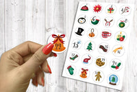 Advent Calendar - Set of 24 Self-Adhesive Labels - Stickers - Christmas Gift Wrapping - Gift Package