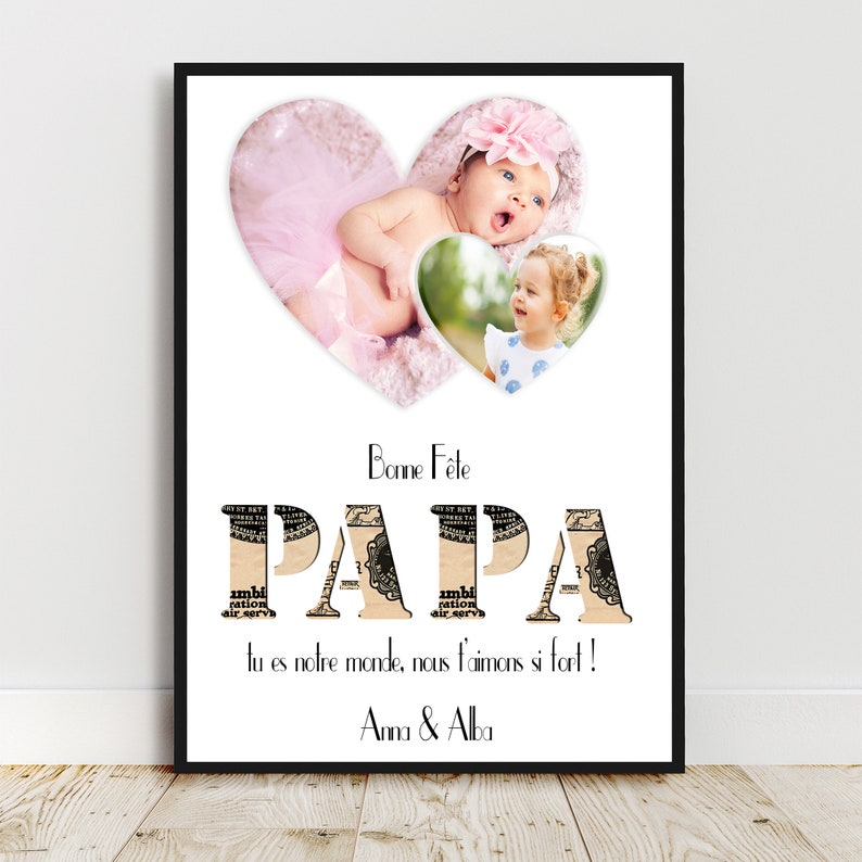 Regalo per padrino e madrina personalizzato, poster personalizzato con fotografia, regalo battesimo per ragazza, regalo battesimo