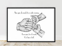 Personalized poster, A3 poster, optional frame, godmother gift, wall art, wall decoration