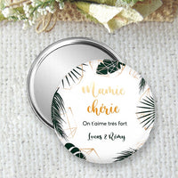 pocket mirror, personalized badge or magnet, gift ideas for grandma, for Grandmother's Day, size 75mm