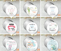 personalized gift nurse, pocket mirror, badge or magnet, gift for nursing staff, thank you, size 75mm