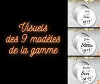 Miroir de poche, badge ou magnet personnalisé 75mm, idée cadeau pour une amie en or, cadeau d'amitié à offrir, accessoire pas cher et utile