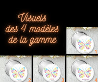 Miroir de poche, badge ou magnet personnalisé 75mm, idées cadeaux pour une avs, cadeau de remerciement de fin d'année scolaire