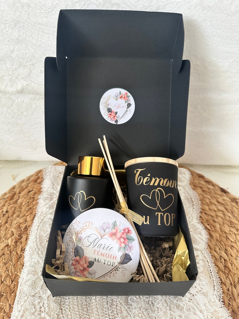 Bougie personnalisée, bougie parfumée, diffuseur et magnet personnalisés, contenant bougie personnalisé, coffret bougie, idée cadeau bougie