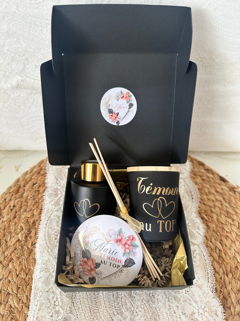 Bougie personnalisée, bougie parfumée, diffuseur et magnet personnalisés, contenant bougie personnalisé, coffret bougie, idée cadeau bougie