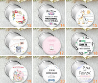 pocket mirror, personalized badge or magnet, gift ideas for grandma, for Grandmother's Day, size 75mm