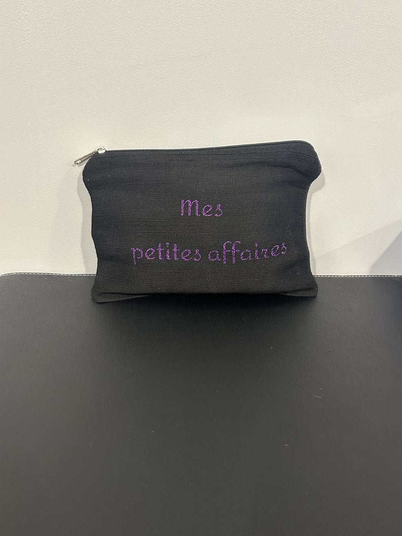 sac et trousse de toilette personnalisés, cadeau pour femme, fait main,  livraison rapide, made in France