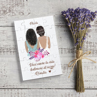 Puzzle personalizzabile, vuoi essere, richiesta testimone, richiesta damigella d'onore, testo personalizzabile, annuncio di matrimonio