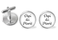 Boutons de manchette personnalisés avec initiales – Idéal pour marié, témoin, famille (père, frère, papy) – Choix de texte et couleur