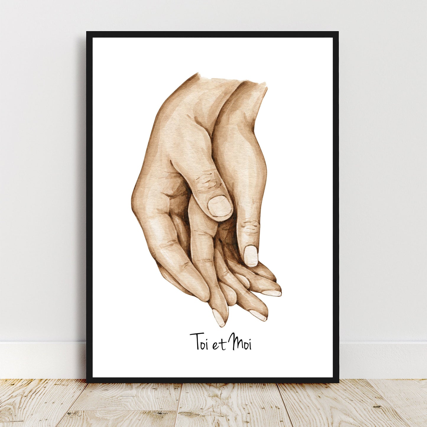 Portrait personnalisé, affiche Couple Tendresse, texte et couleur personnalisable,  amour couple, cadeau pour couple, cadeau pour amoureux