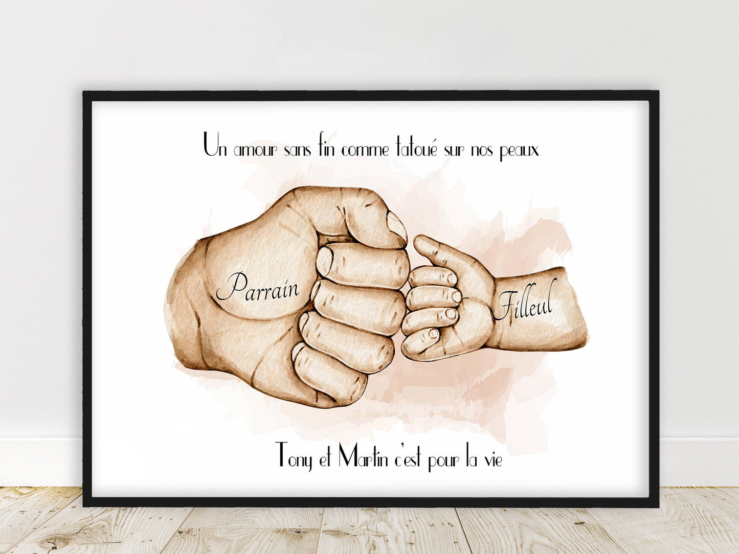 Cadeau de noël pour PAPY, Affiche personnalisée, cadeau pour papi, cadeau fête des grands pères, couleur de peau et texte personnalisables