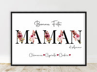 Cadeau personnalisé pour MAMIE |Offre Spéciale | Affiche texte personnalisé, affiche meilleure, bonne fête mamie