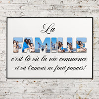 Affiche photos mot personnalisable, affiche joli mot avec photos, Affiche BBF, Affiche Sœur, Affiche Amie, Affiche Copine, Affiche Sister